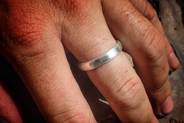 Brushed Matte Finish Silver Ring / Band US Sizes